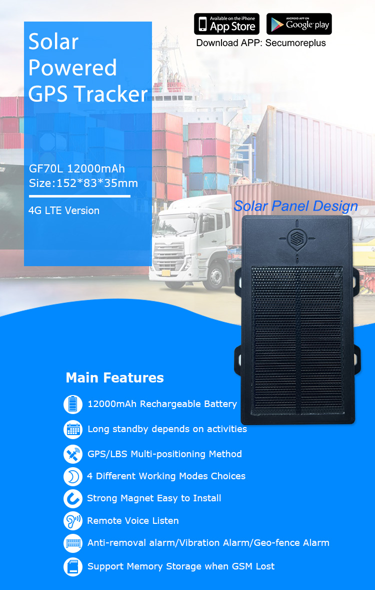 GF70L-Solar Magnetic Asset GPS Tracker